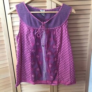 ☀️2/10☀️ Pink Floral Izod Tank Top